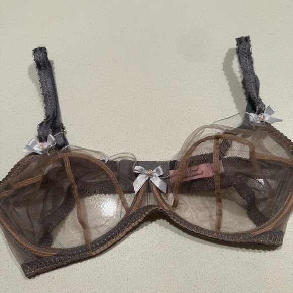 Agent Provocateur Lace Mesh Unlined Bra size 36DD